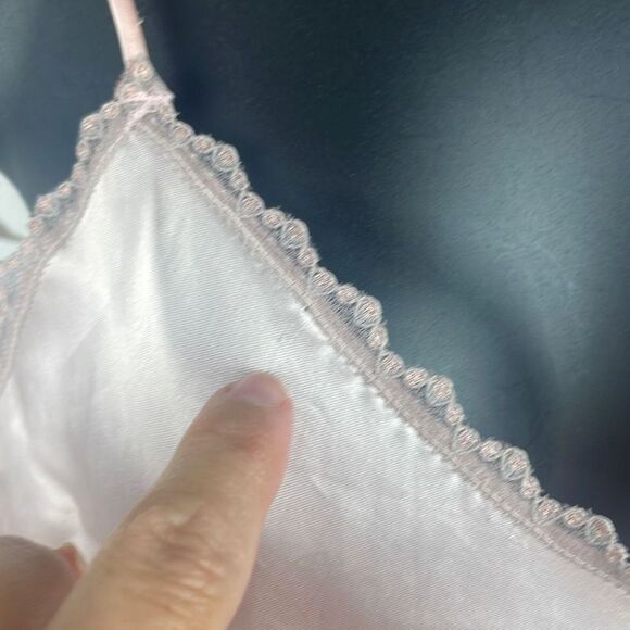 Lady Cameo Dallas Vintage Pink Satin Slip M - Picture 14 of 15